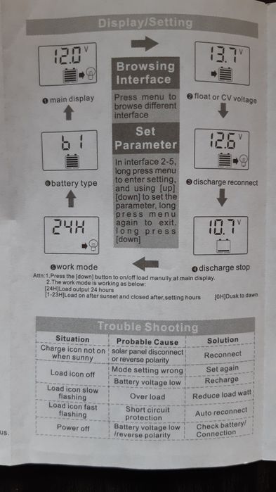 Solar charge controller W88-C 30А  (ШИМ) для заряда от солн. панелей