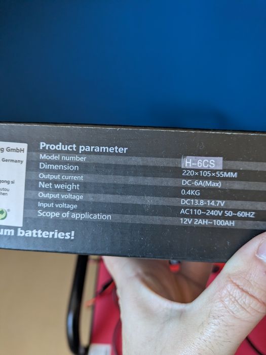 Carregador baterias 12v 6 amperes