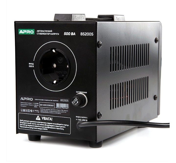 500ВА стабилизатор напряжения защита 3 или 180секунд задержки  
состоя