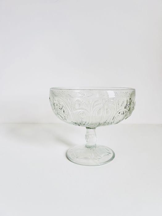 Patera "Z twarzą kobiety" Vintage polski PRL Huta Szkła Ząbkowice