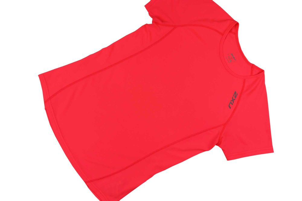 2XU luźna koszulka sportowa neonowa morela S