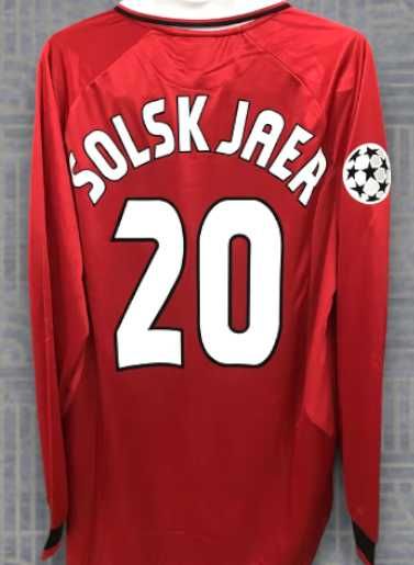 9900 Manchester United – domowa koszulka z długim rękawem 20 Solskjaer