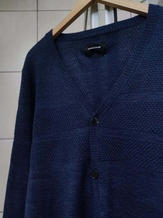 Sweter klasyczny niebieski granatowy XL samsoe samsøe męski wełna swet