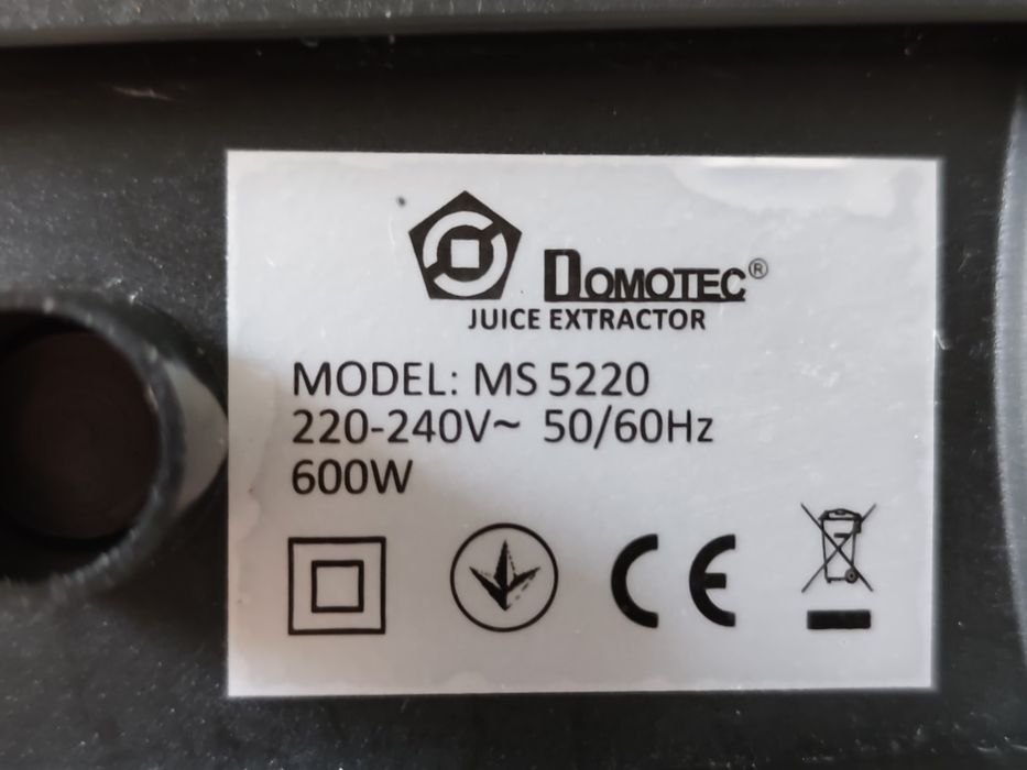 Sokowirówka Domotec MS 5220 600W nowa