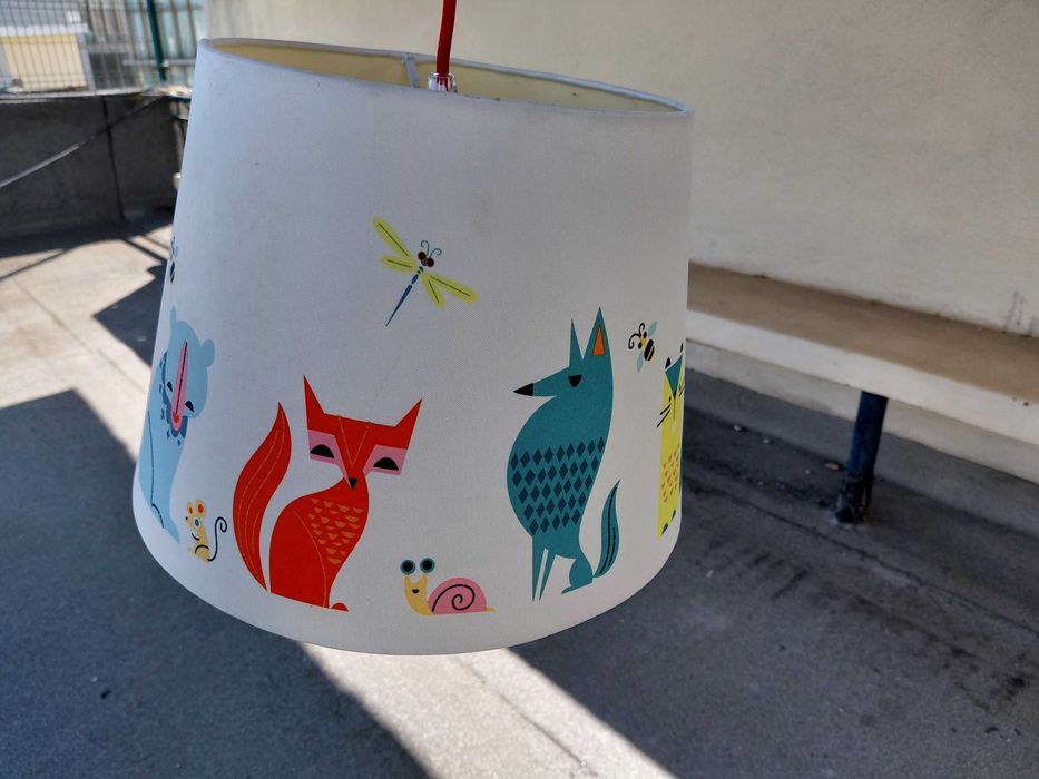 Candeeiro Teto para Quarto Criança com animais