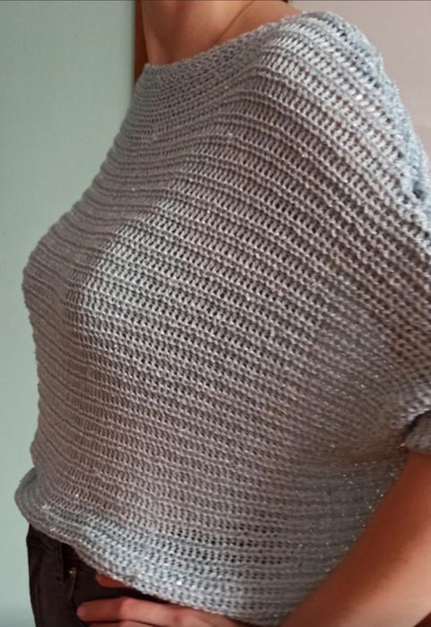 Sweter damski nietoperz rękawy 3/4