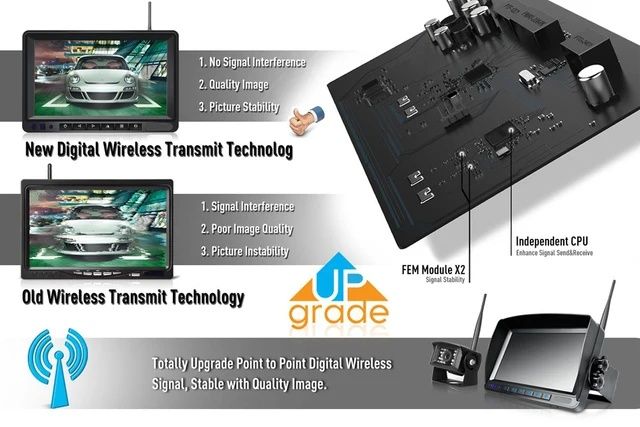 Conjunto 2 Câmaras traseiras wireless e monitor 7 polegadas NOVO