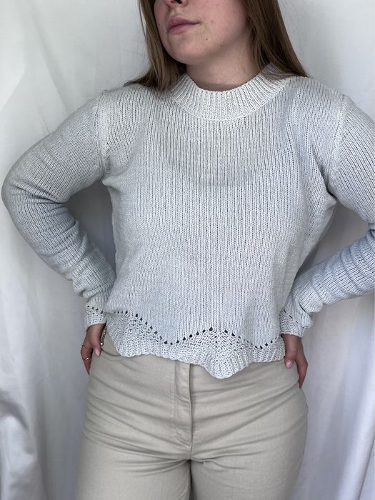 Błękitny sweterek one size