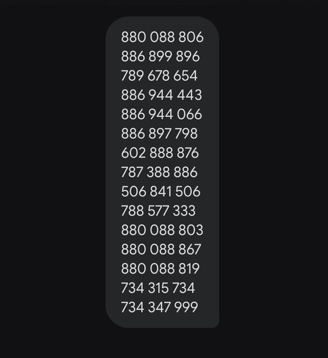 Numery GSM na kartę