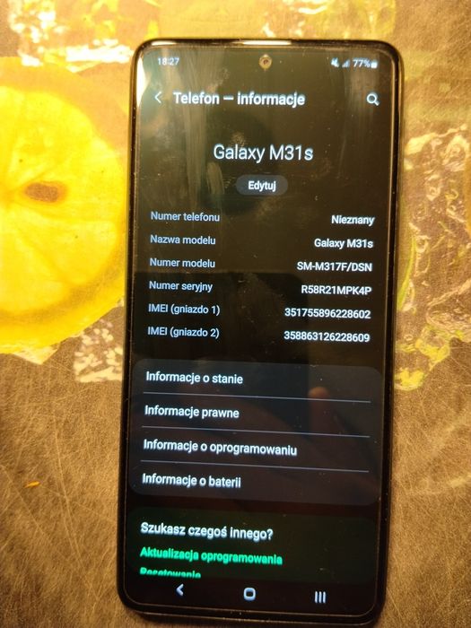 Witam sprzedam Samsung Galaxy M31s