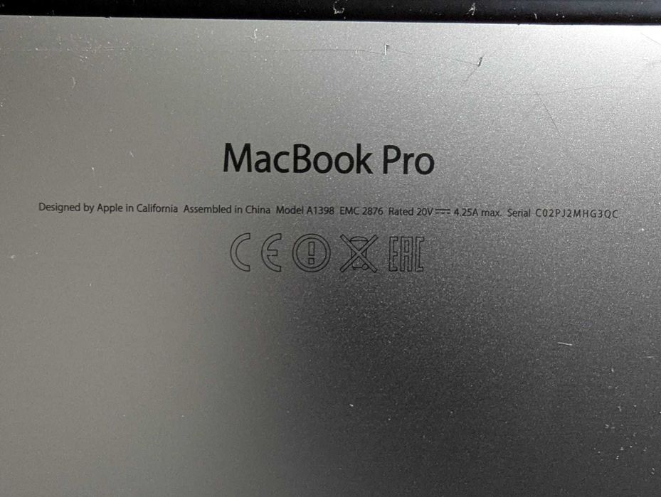 MacBook Pro 15” Retina A1398 i7 (Usado)