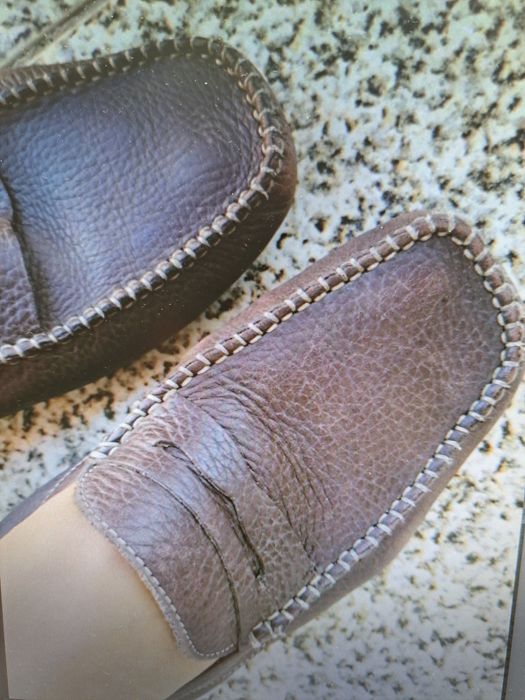 Sapatos mocassins 36 em pele