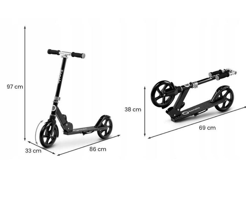 HULAJNOGA Składana Duża Lionelo Luca do 100kg