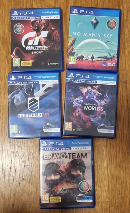 3 jogos psvr ps vr ps4 4 playstation4 bravo team worlds gran turismo