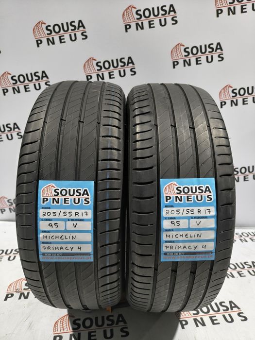 2 pneus semi novos 205-55R17 Michelin - Oferta dos portes