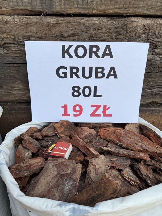 Kora sosnowa 80l Trzy frakcje Drobna Srednia Gruba. Transport