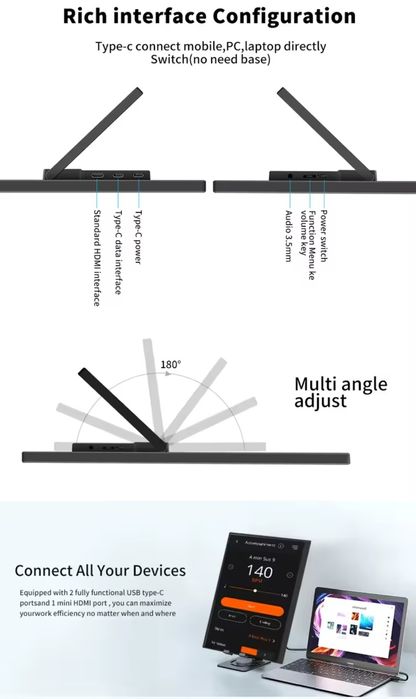 HGFRTEE Сенсорный монитор.Портативный Монитор с Сенсорный вводом