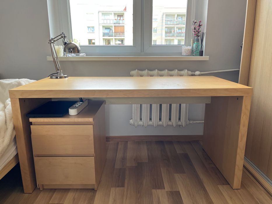 Biurko z szafką ikea