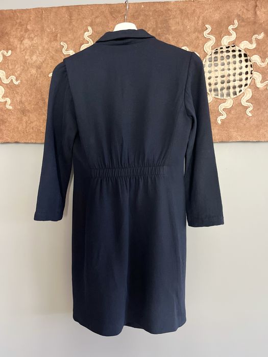 Massimo Dutti krótka sukienka żakiet granat 34 XS 36 S