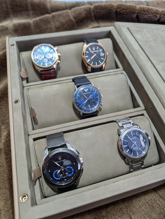Caixa para relógios em pele