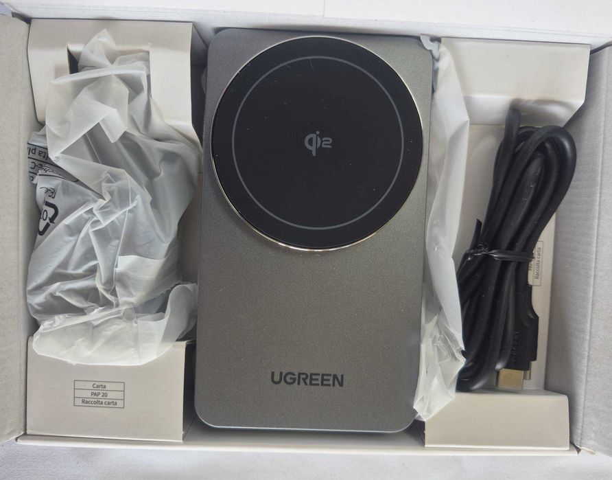 Зарядний пристрій UGREEN 3-in-1 MagFlow Qi2 15w для iPhone
