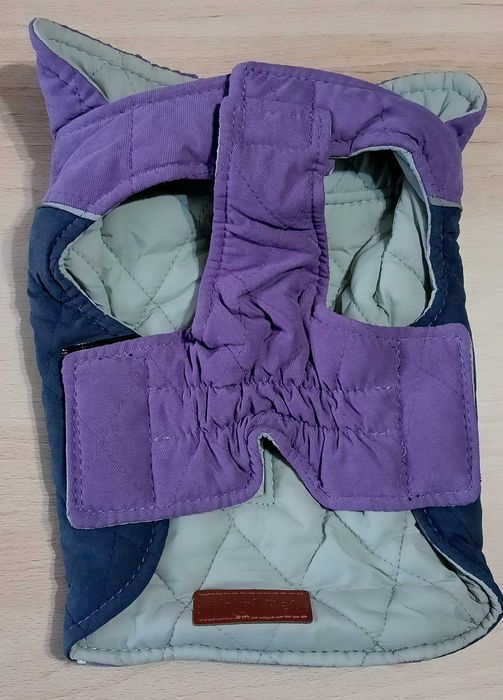 Kurtka Dla Psa Zimowa Ciepła Kamizelka Rozmiar XS Fioletowy