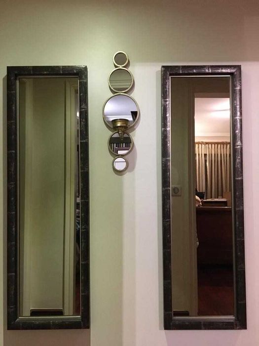 Conjunto de 2 espelhos bronze