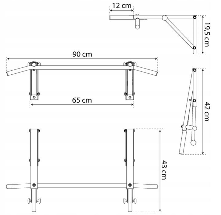 DRĄŻEK DO PODCIĄGANIA ćwiczeń TRENINGOWY ścienny uchwyt na worek mocny