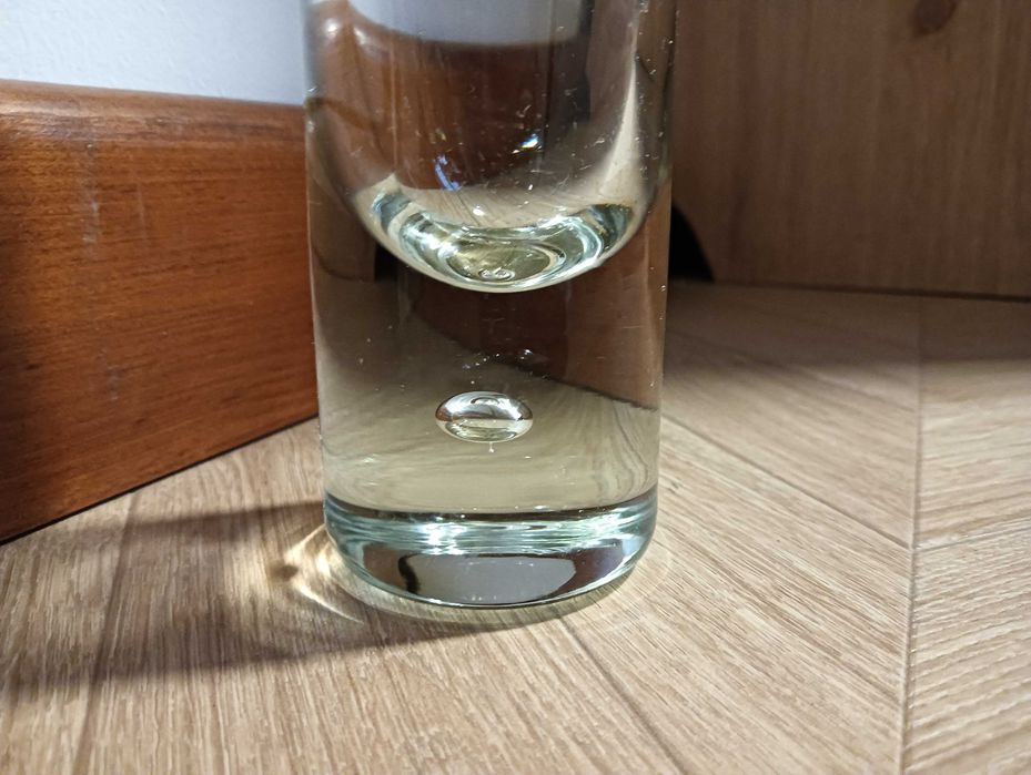 Wazon szklany tuba z bąbelkiem