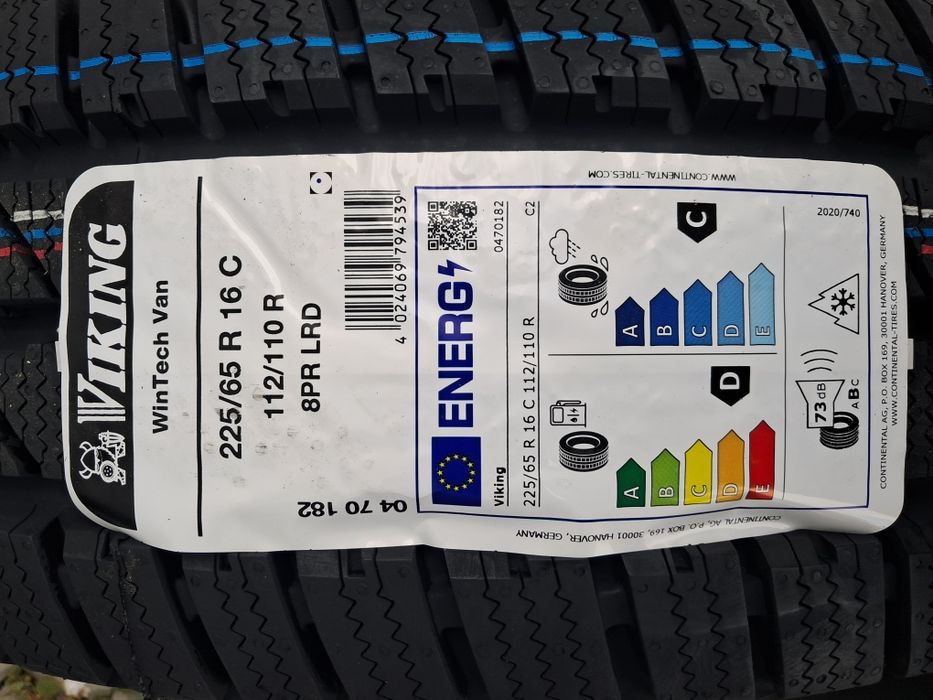 4x 225/65R16 C Viking Wintech Van opony zimowe grupa Continental Master Movano Iveco nowe