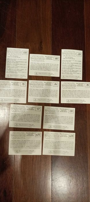 Cromos/autocolantes de coleção Starwars