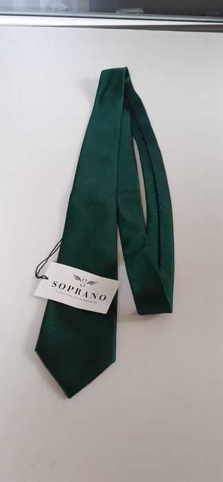 Нова чоловіча  краватка від SOPRANO, зеленого кольору, 100% шовк