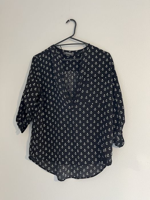 Koszula w kotwice rękawy 3/4