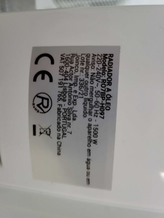 Aquecedor a óleo Hoffen