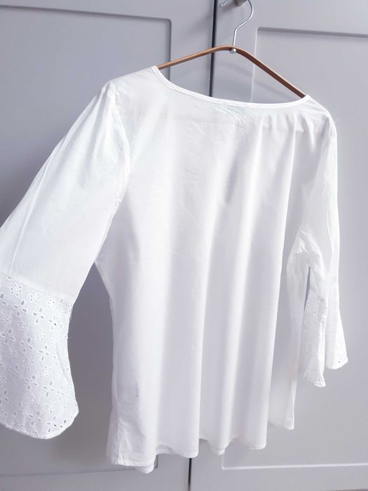 Biała haftowana bluzka koszula boho 40 42 Blue Motion