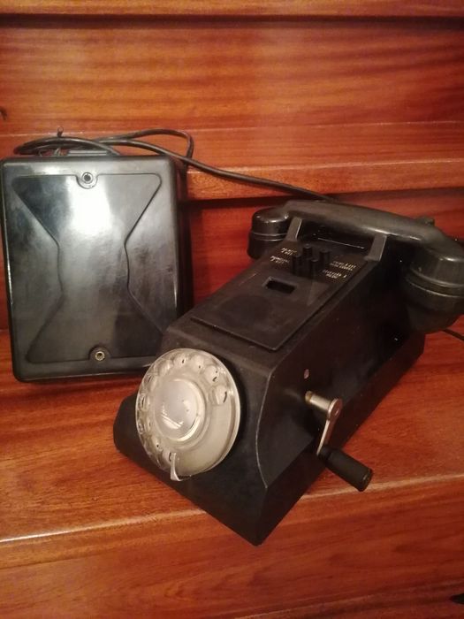 Telefone muito ANTIGO e raro  década de 1950 com caixa de transmissã