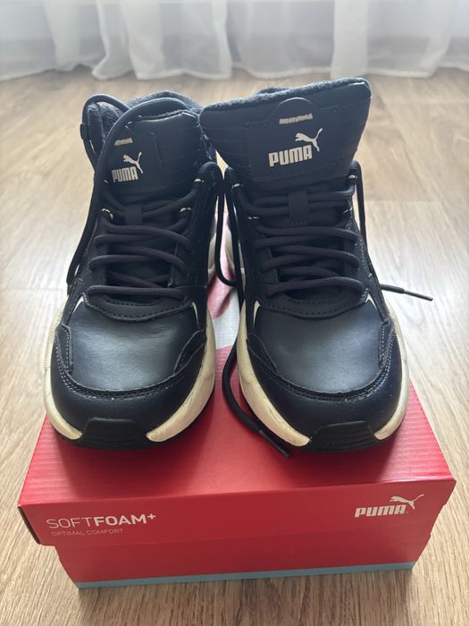 Шкіряні кросівки puma 37, зимові чоботи Geox 37