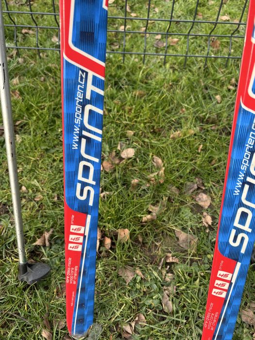 komplet narty biegowe, buty salomon 38, kijki 120cm