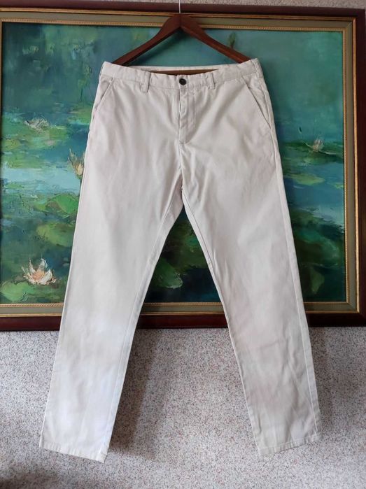 Zara spodnie comfort casual dżinsowe letnie damskie  bawełniane safari
