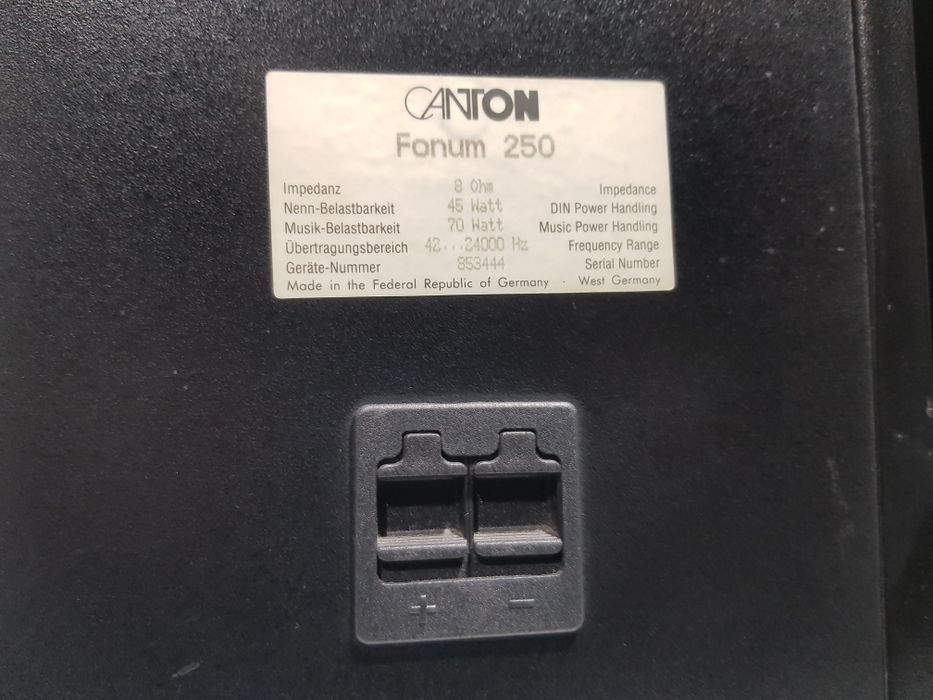 Hi-Fi Акустика CANTON FONUM 250,потужність 45/70 Вт, б/у з Німеччини