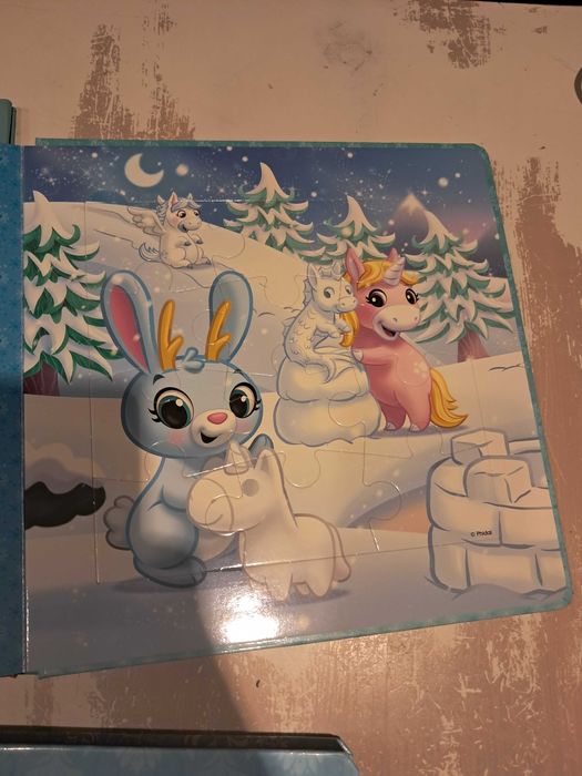 Książki, puzzle zestaw Kraina lodu, Blue