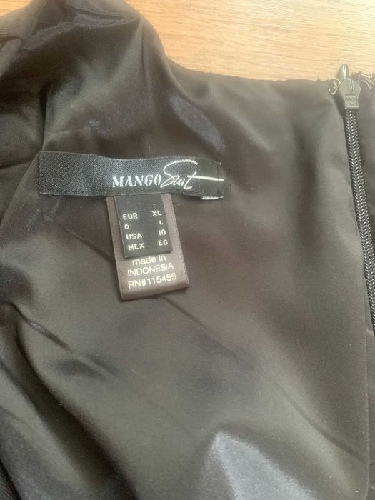 Sukienka Krótka Mała Czarna Mango Mini Elegancka r. L-XL / 40-42