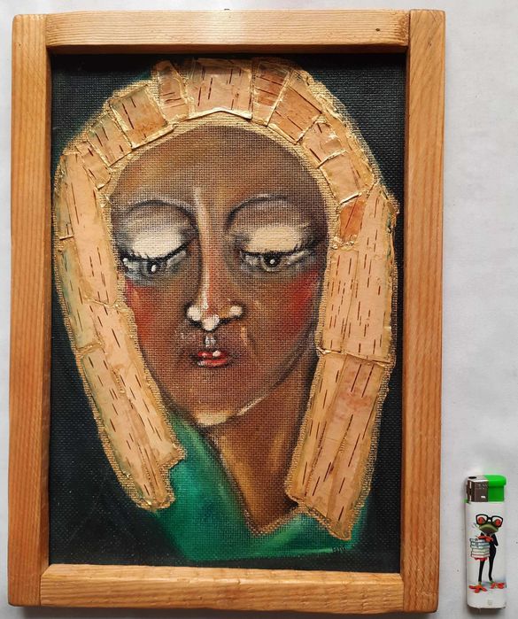 Brygida Mielcarek PORTRET ŚWIĘTEJ Obraz akryl