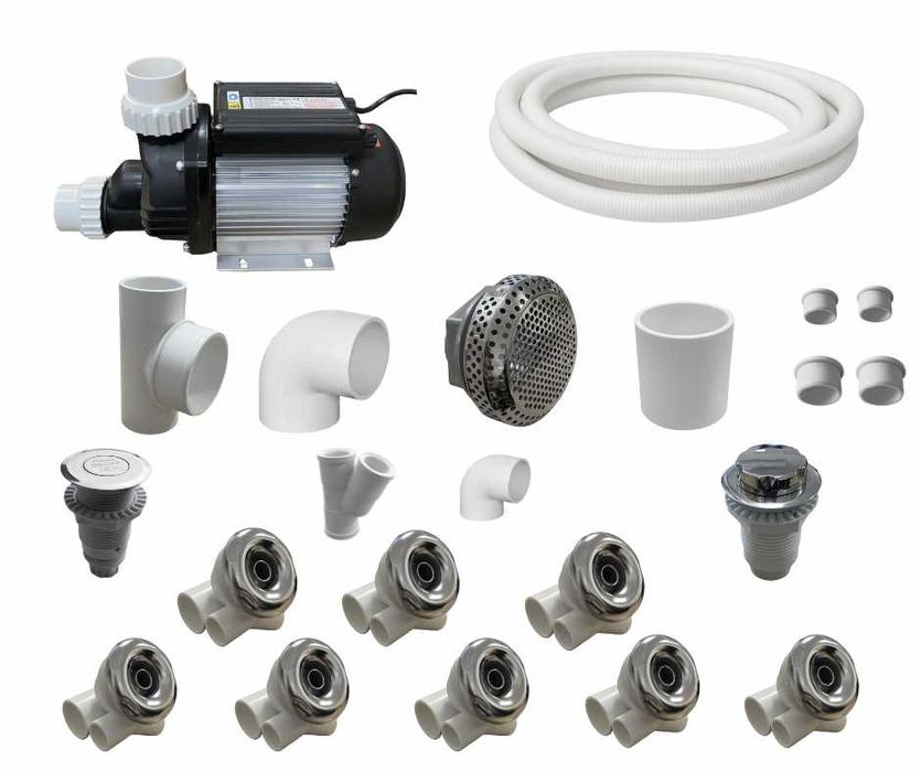 Zestaw hydromasażu na 8 dysz do Bali / Jacuzzi ogrodowego/Ruskiej bani