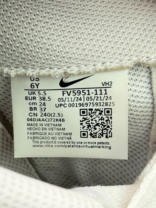 Buty Sportowe Nike Air Force 1 Low Biały Rozmiar 38.5