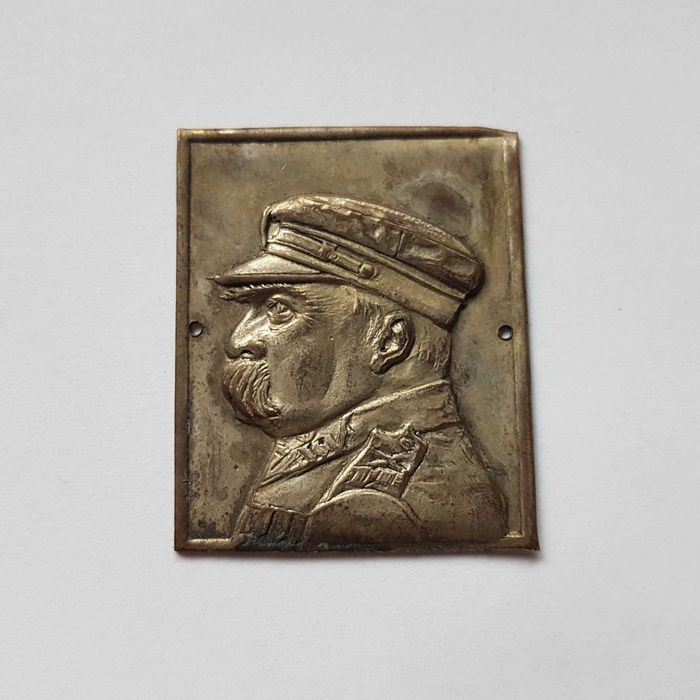 Nakładka od papierośnicy - J. Piłsudski