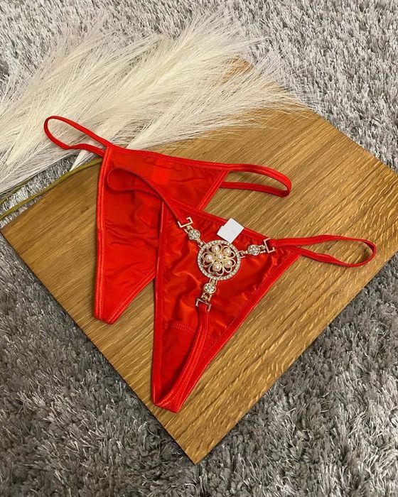 Majtki damskie z kryształkami