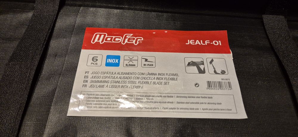 Jogo de espátulas de alisamento com Lâmina Inox Flexível Macfer jealf-01