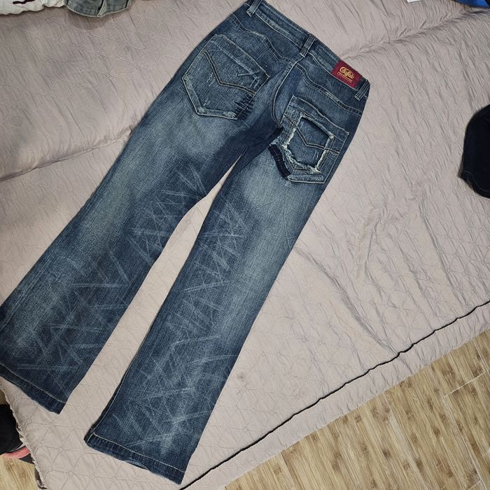 Studded  boptcut jeans low waist, faded буткат flared buffallo london