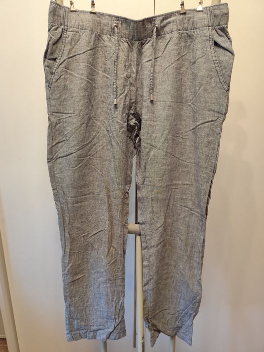 Szare lniane spodnie Esmara r. XL/42